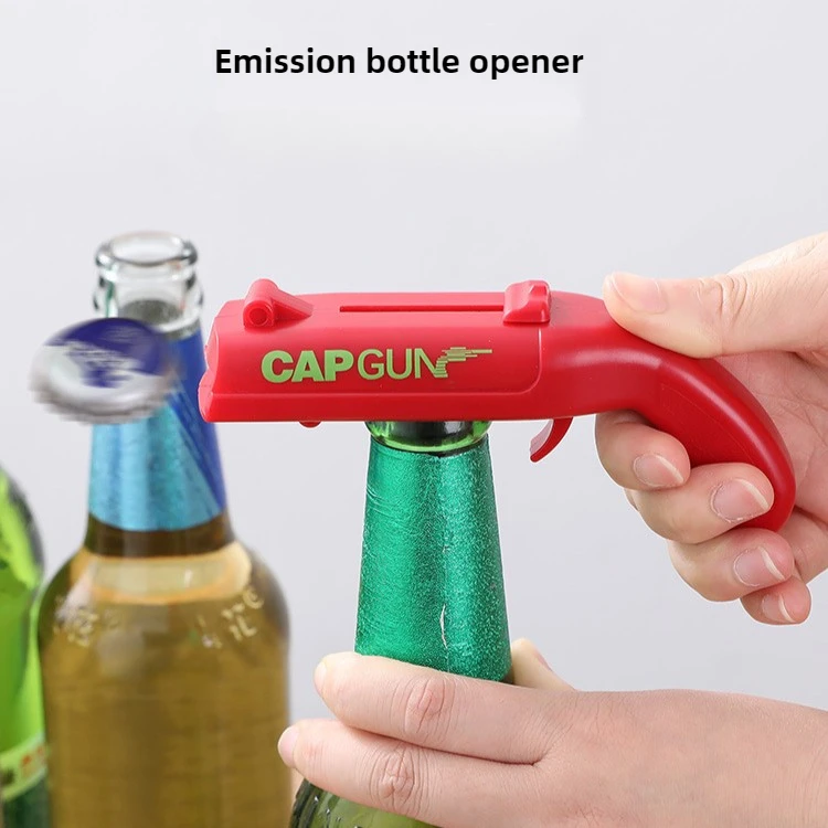 Beer Opener Bottle Flying Cap Launcher Shooter Party Drinking Game Toy Kitchen Gadget Bar Accessories Destapador Pistola