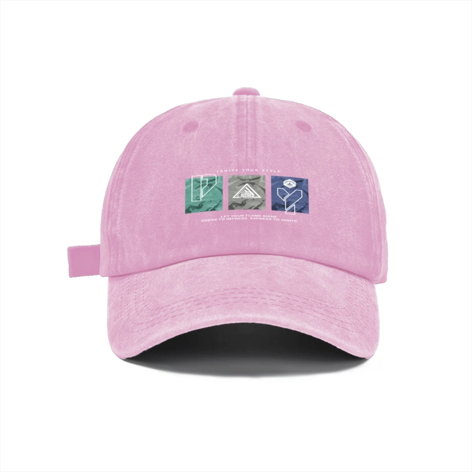 Pink Streetwear Baseball Cap Slogan Letter Print Washed Distressed Adjustable Snapback Hip Hop Hat Unisex Summer Outdoor