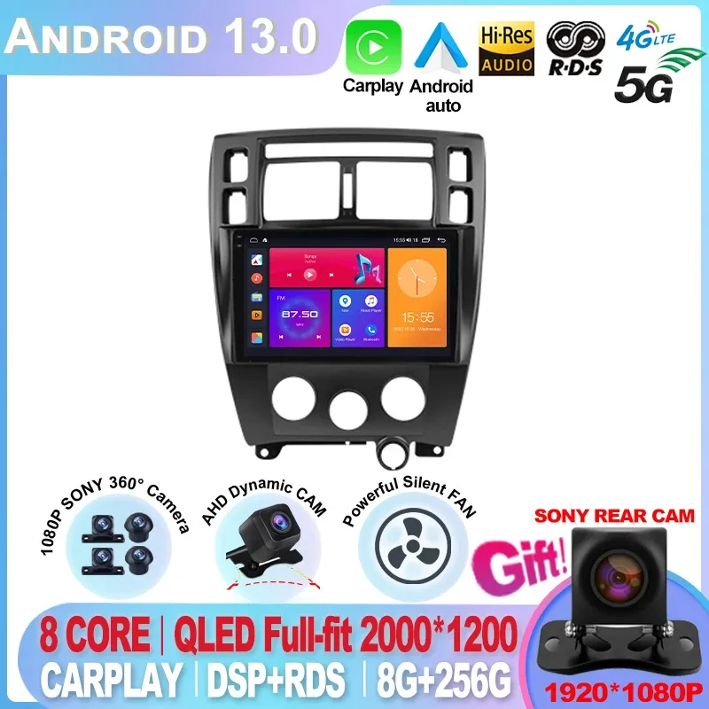 

For Hyundai Tucson 2004 2005 2006 2007 2008 2009 2010 - 2013 Multimedia Video Player Navigation Android 12 Car Radio Carplay