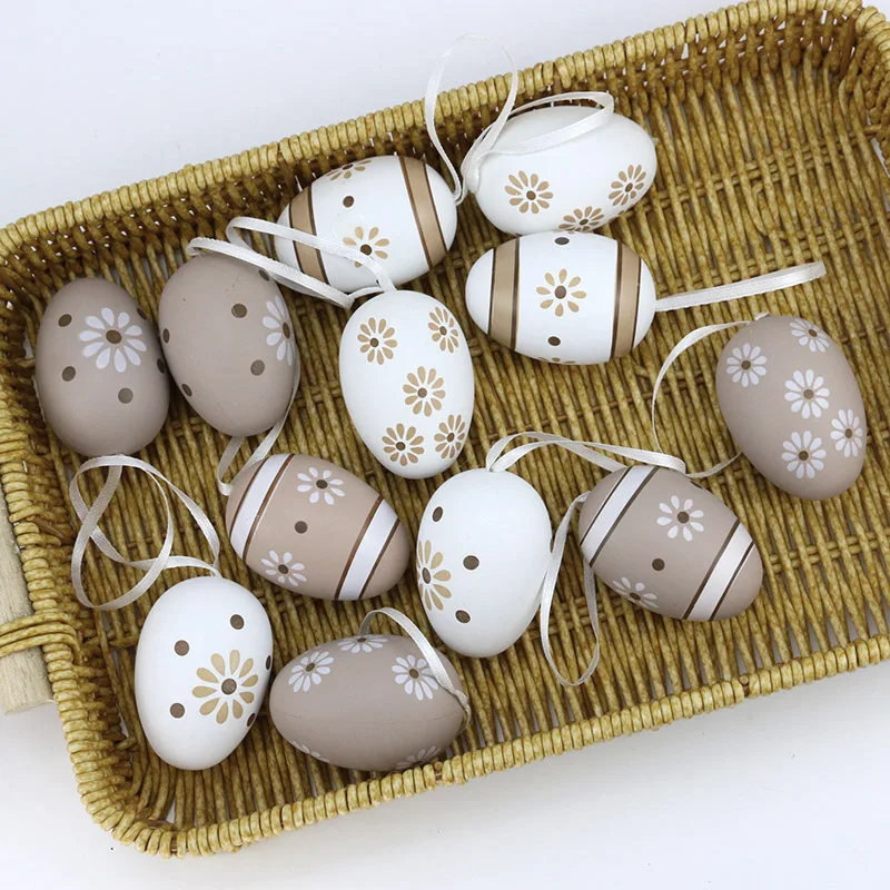 (12Pieces/bag)4x6cm Easter Eggs Holiday Decorations Gifts Seasonal Celebrations Matching with Happy Atmosphere - Detail 1