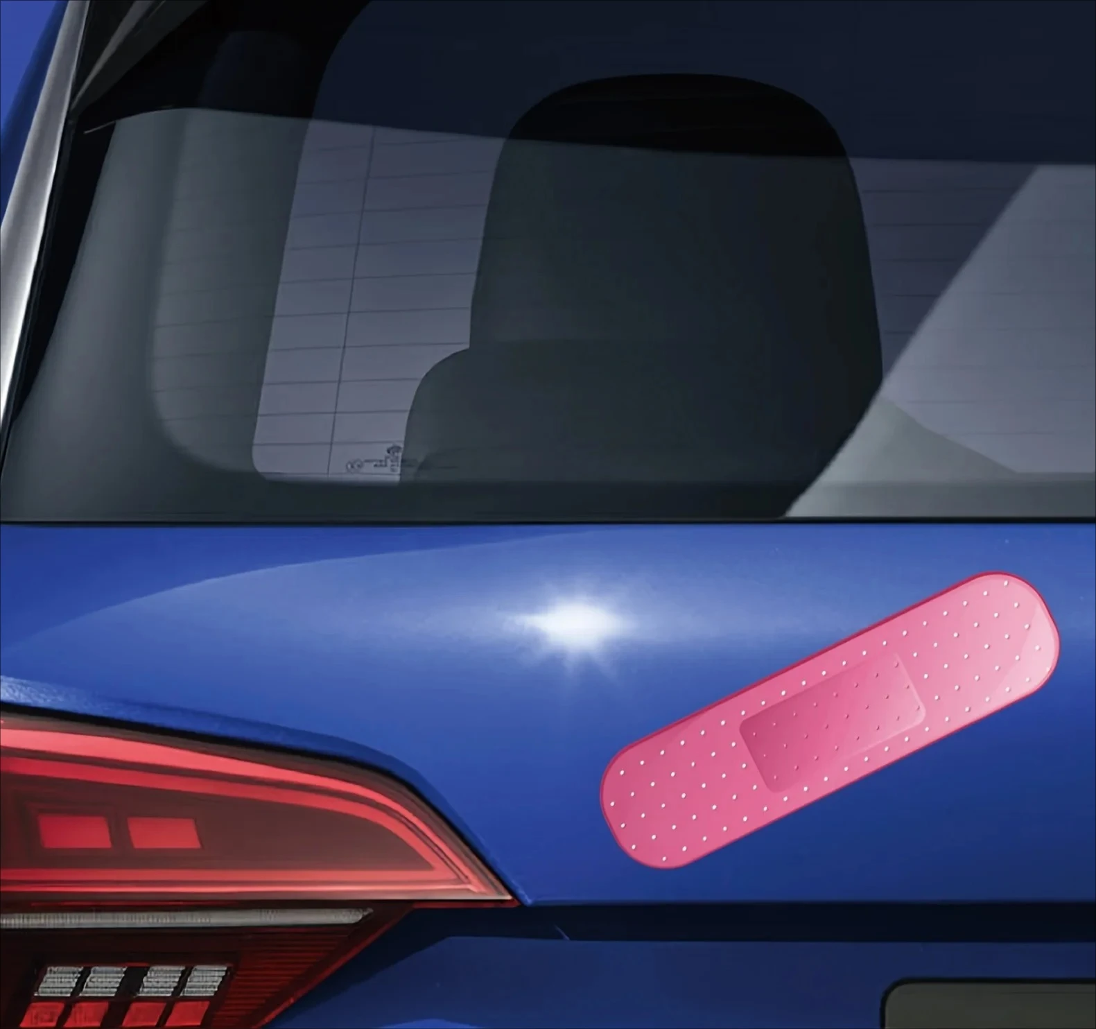 Bandage Car Decals 4PCS Large Pink Waterproof Vinyl Stickers for Dent Cover Truck RV Boat Window Bumper Decor
