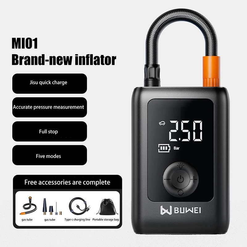 

150PSI Electric Tire Pump With Light High Precision Rechargeable Bicycles Air Compressor LCD Display Car Bicycle Tyre Inflator