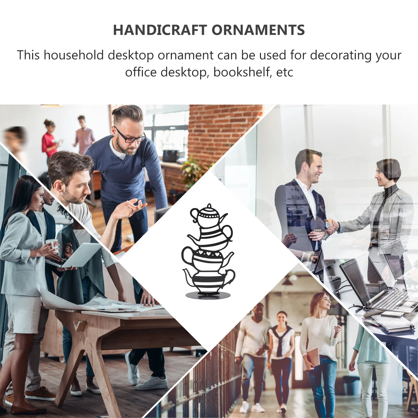 

Iron Art Desktop Decor Teapot Design Adornment Home Decor Desktop nament Unique Decoration Fine Quality Modern Style