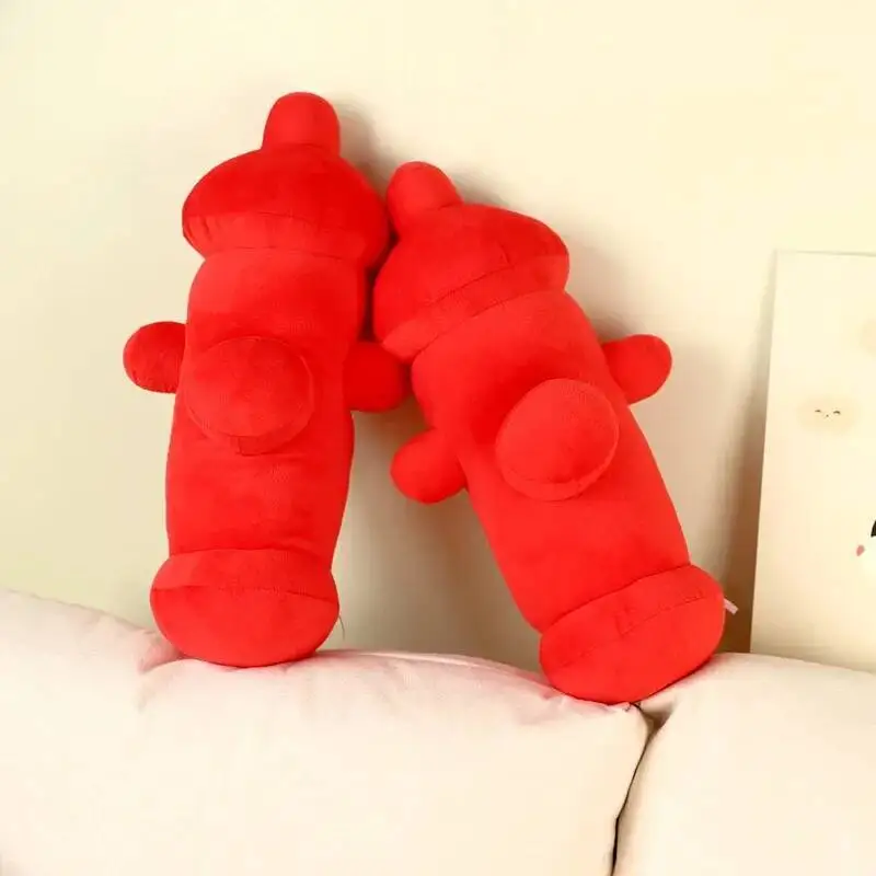 Cool Realistic Red Fire Hydrant Plush Toys Cozy Stuffed Throw Pillow Funny Children Game Props Creative Home Party Decor