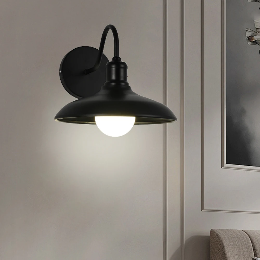 

Vintage E27 Wall Light Sconce Industrial Retro Loft Metal Wall Lamps Indoor Lighting Fixture Living Room Bedroom Bedside Lamp