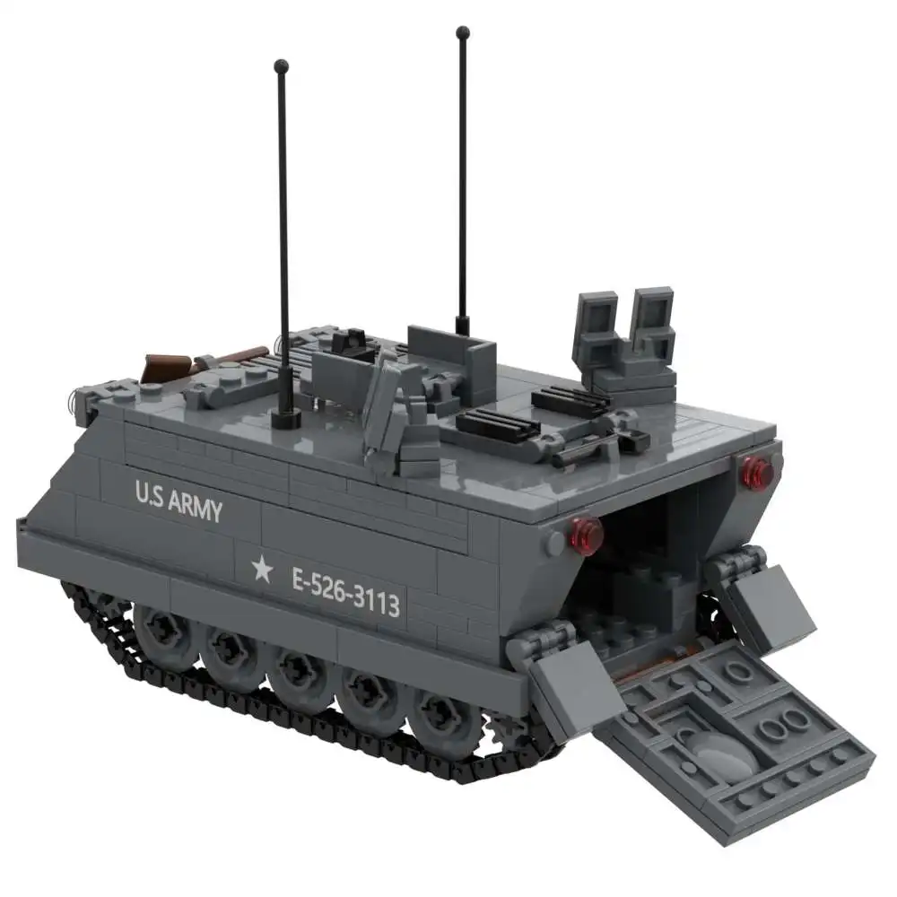 US Army M113 Armored Personnel Carrier APC Camouflage Building