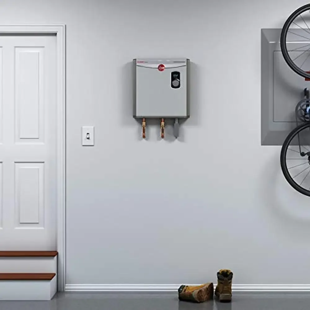 Electric Tankless Water Heater 24kW 240V with ON/OFF Dial Control and LED Display Self-Modulating Power 5.9 GPM Flow Rate