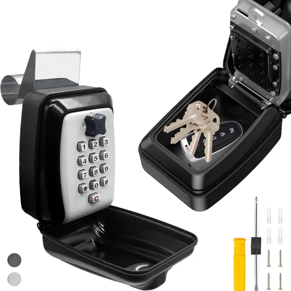 

Противоугонный замок для окон автомобиля, портативный водонепроницаемый сейф для ключей, большая емкость, прочный замок с кнопкой удара, безопасность автомобиля