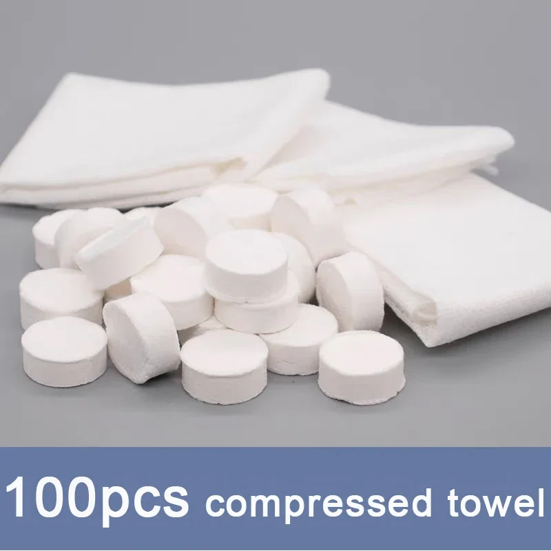 20/500pcs New Portable Compressed Towel Disposable Face Cleaning Soft Compressed Hand Wipe Towel Non-Woven Makeup Wipes