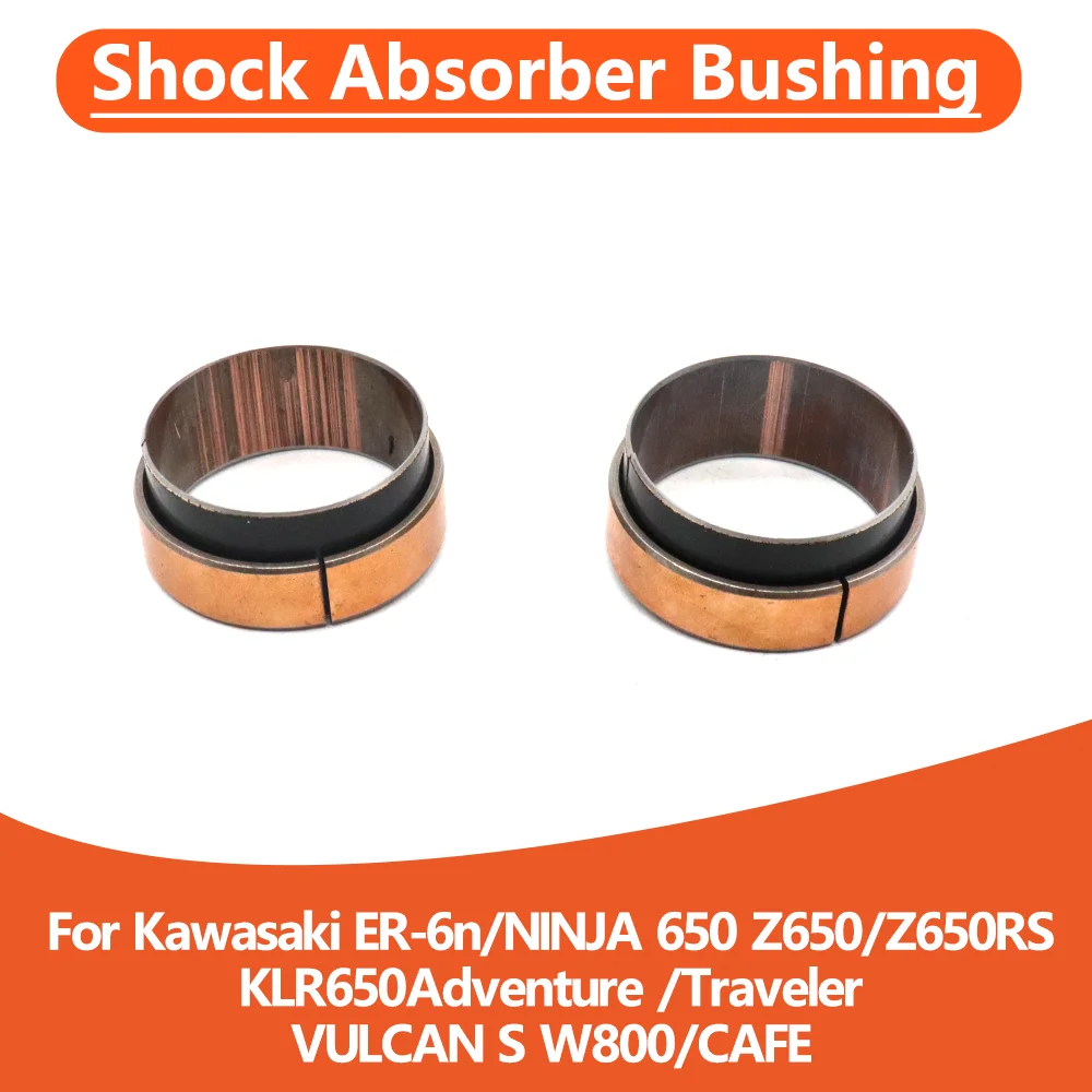 

Front Fork Bushings External Guide Rails Shock Absorb Up Set For Kawasaki ER-6N NINJA 650 A650 Z650 Z650RS KLR650 VULCAN S W800