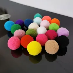 30 pz 3cm colorato gatto giocattolo palle morbido gattino Pom Pom giocattoli leggeri per gatti al coperto interattivo giocare palla silenziosa