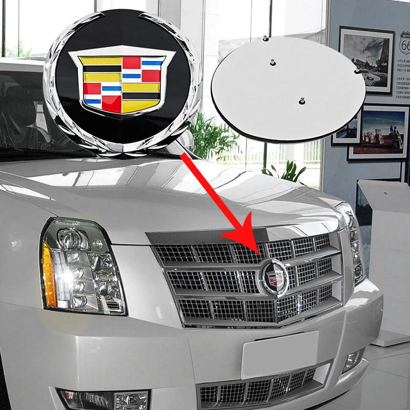 Emblema Central da Grade Frontal do Carro 14.2CM para Cadillac Escalade 2007 2008 2009 2010 2011 2012 2013 2014 Acessórios