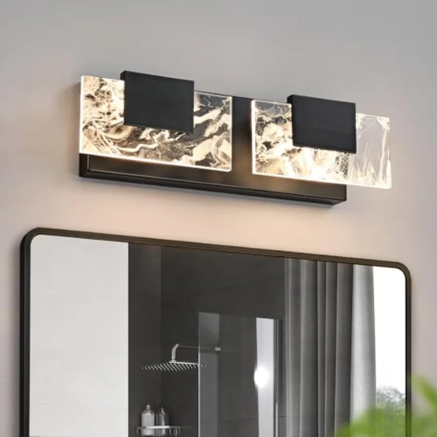 LED Bathroom Vanity:16in Matte Acrylic Modern ing Fixtures - Contemporary Smoke Design Wall s Fixture Over Mirror 000K