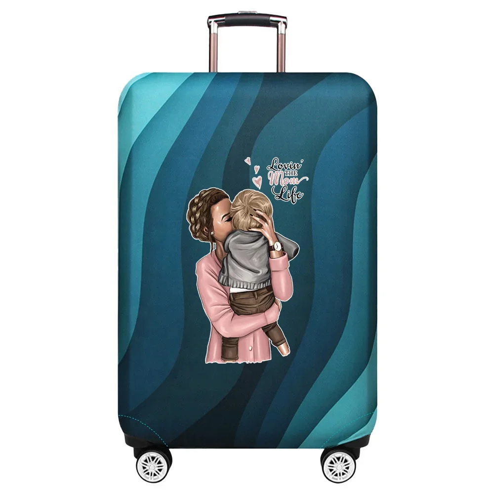 Luggage Cover Stretch Fabric Suitcase Protector Baggage Dust Case Cover Printing Mom Suitable 18-32 Inch Suitcase Case