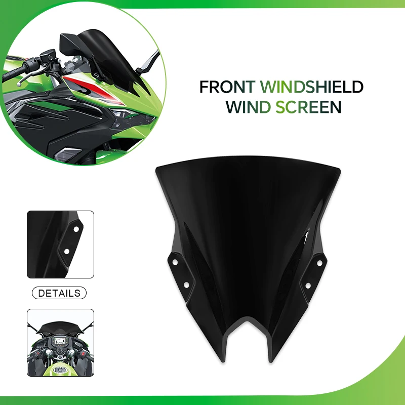 

Motorcycle Accessorie Front WindScreen Screen Deflector Wind Viser For ninja500se NINJA500 NINJA500SE 2024-2025 Windshield Visor