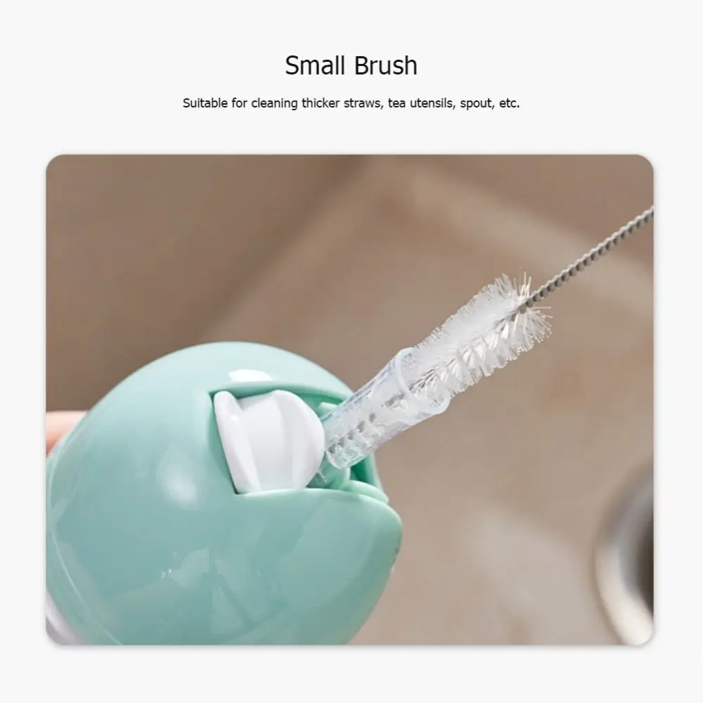 4Pcs/Set Nylon Bristles Kettle Spout Brushes Deep Clean Multi-Purpose Teapot Mouth Brush Flexible