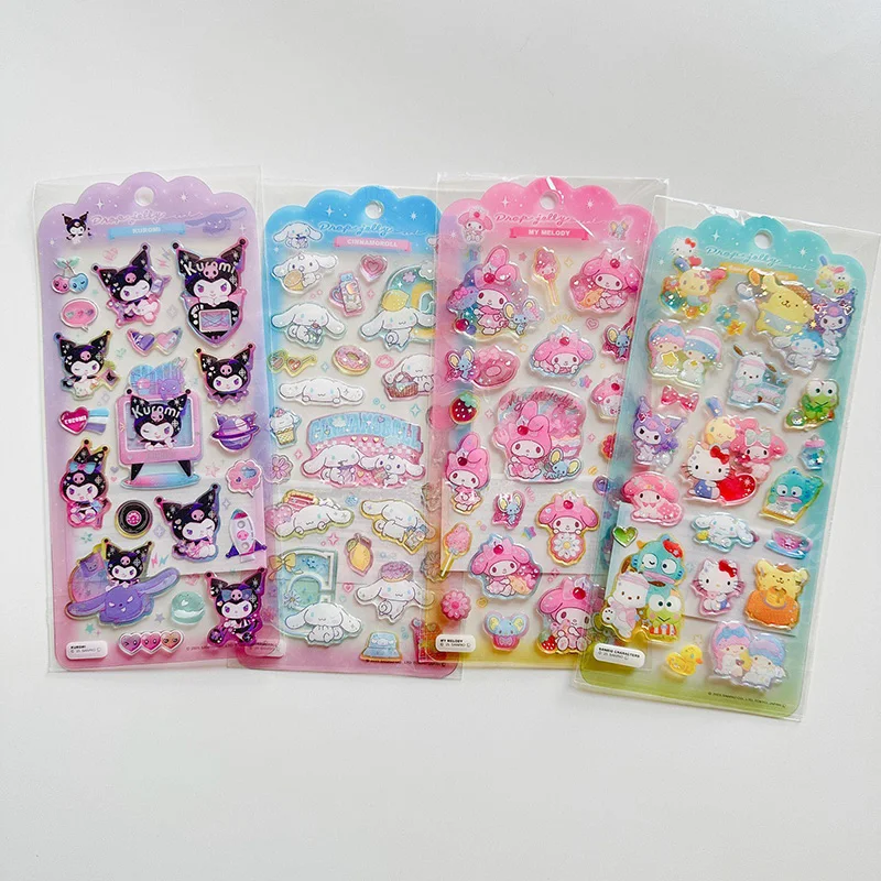 

Sanrio Kuromi 3D размерная наклейка творческий мультфильм моя мелодия наклейка украшение ручной работы дневник мобильный телефон подарок для друга