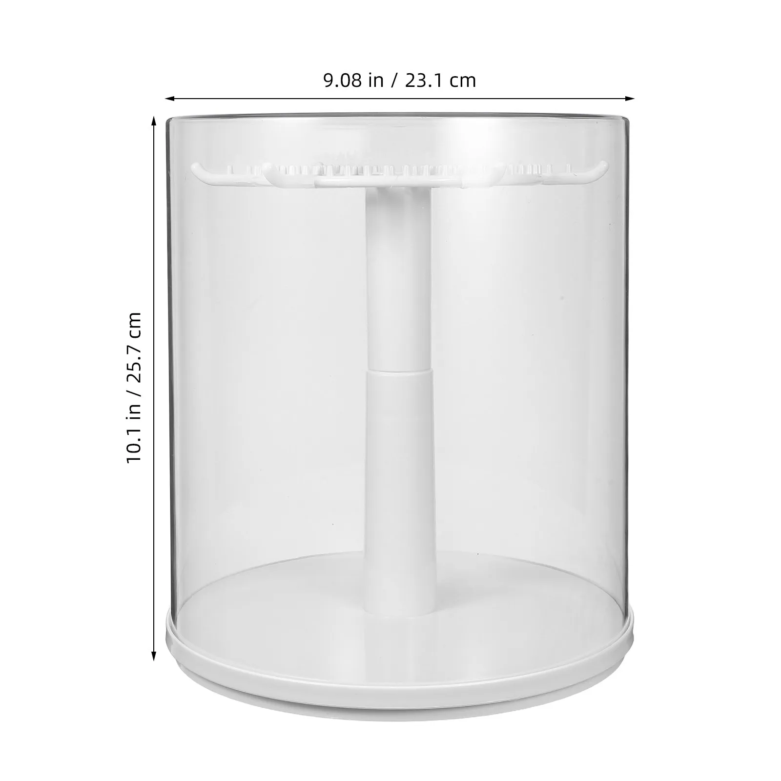 Rotating Clear Display Case Desktop Organizer Rotatable Base Storage Showcase for Miniature Collectibles Action Figure Display view 6