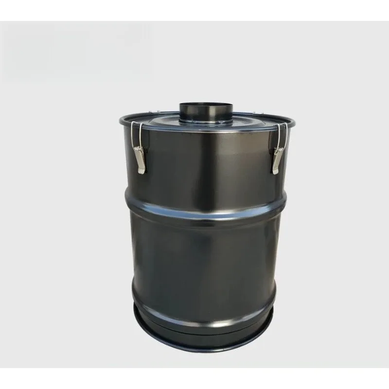 Woodworking dust collection bucket 100L50L cyclone dust collection bucket special luxury observation hole bucket wheel cloth bag