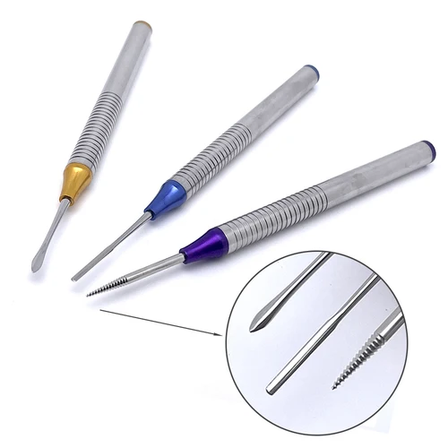 Extractor Dental de raíz rota, Extractor Dental, fragmentos de raíz apical, punta de titanio Flexible