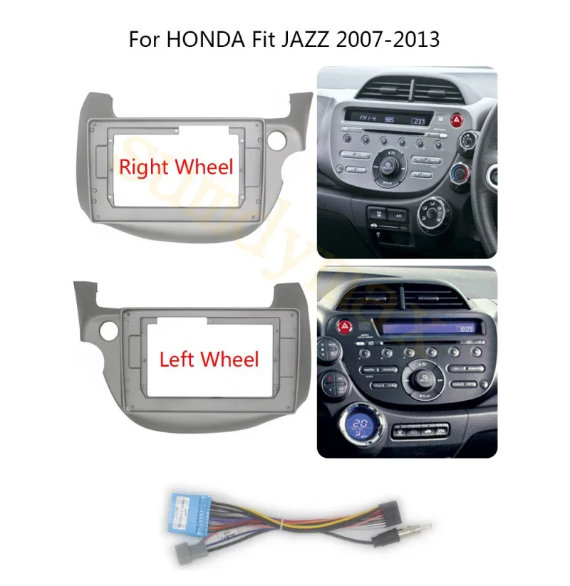 

10.1inch Car Radio Fascias Fit for Fit JAZZ 2007-2013 RHD LHD Android Big Screen Audio Dash Fitting Panel Kit