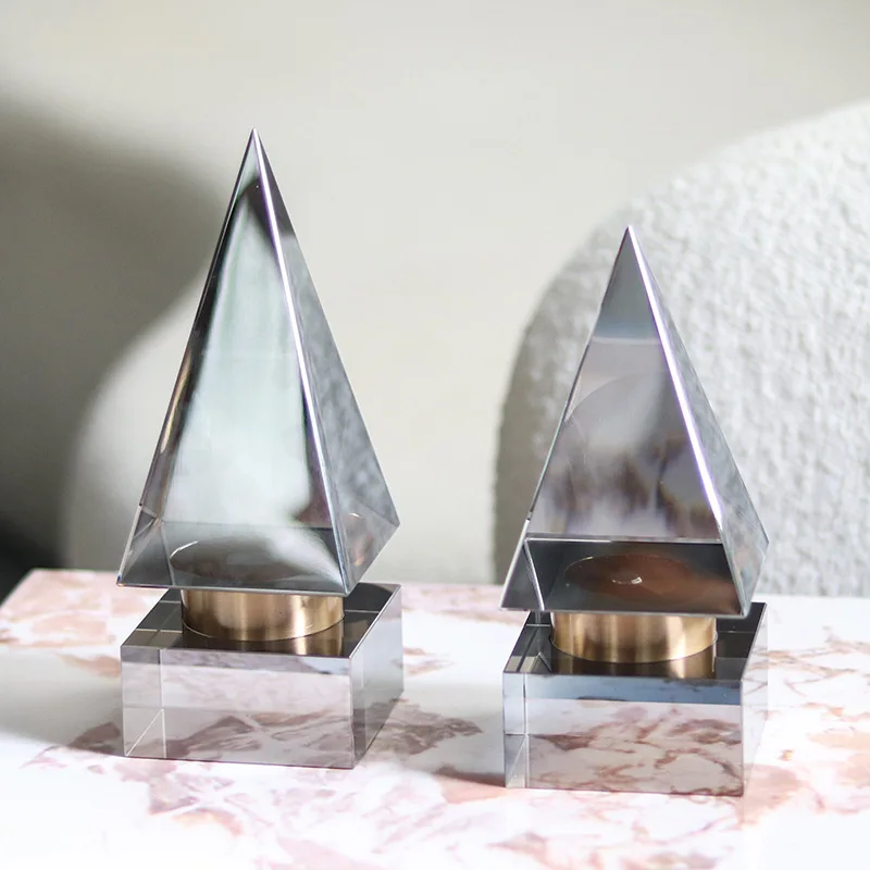 Cone Shaped Crystal Decoration, Desktop Decoration, Modern Craftsmanship, Creative Geometric Art, Aesthetic Decoration