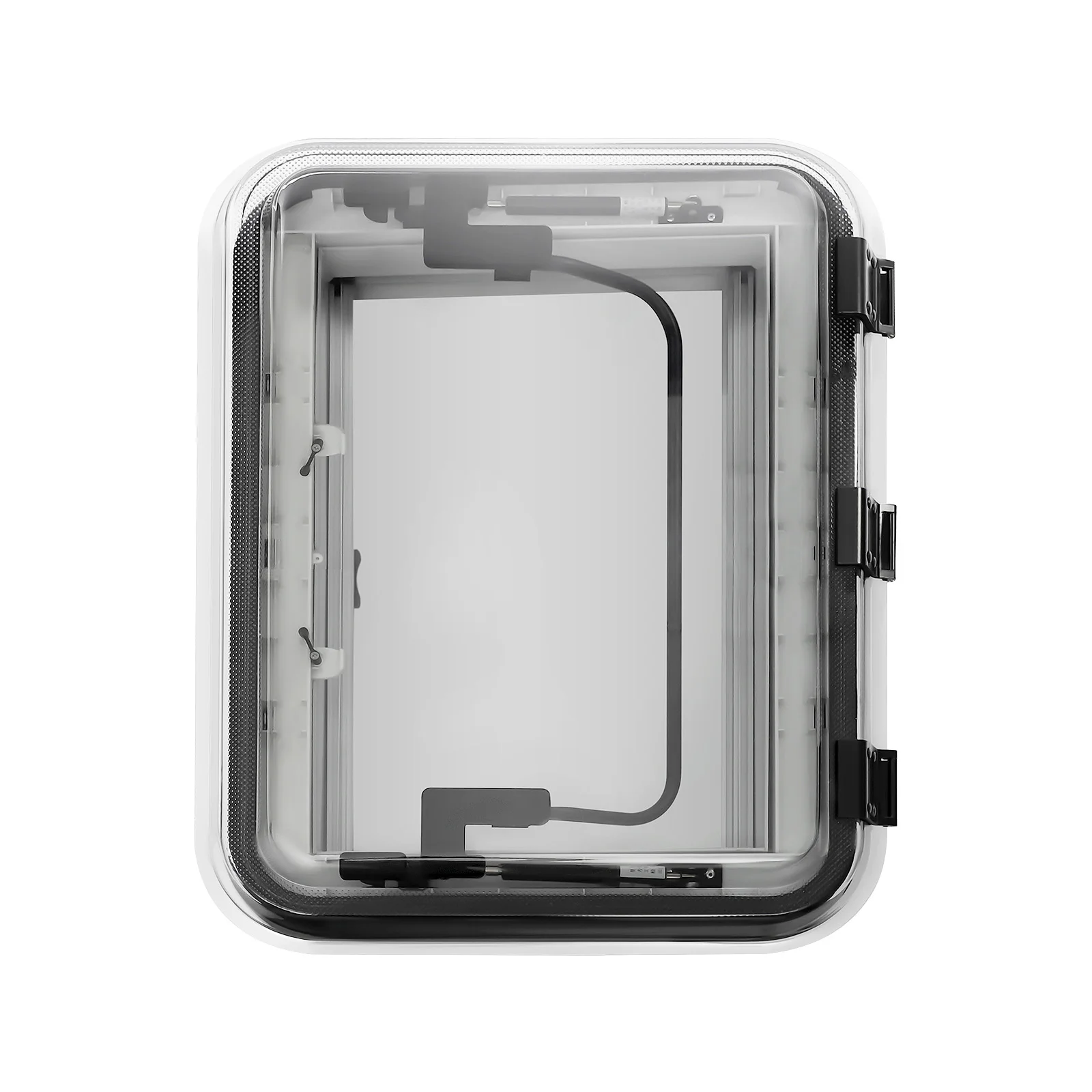 نافذة سقف كوة RV 70 × 50 سم 70 ° فتح فتحة زاوية السقف العلوي مع ضوء LED لمقطورات المنزل المتنقل للتخييم #6