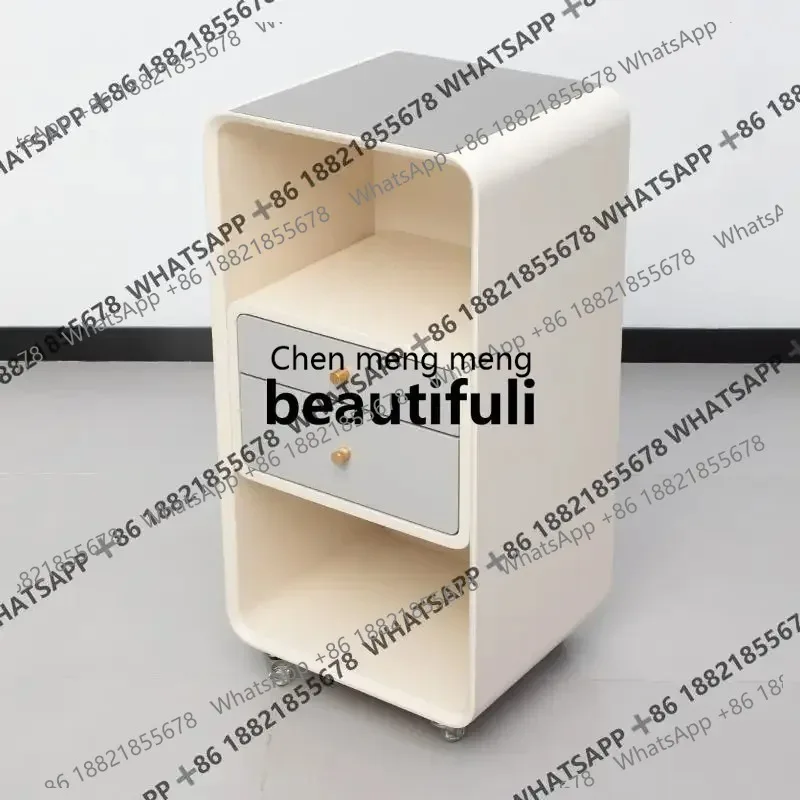 High-end barber shop tool cabinet, solid wood drawer, beauty shop storage, trolley simple locker