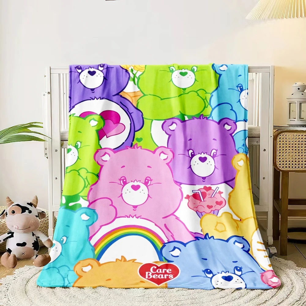 Lovely Bear Cartoon soft Blanket, Used for Sofa, Bedroom, Travel, Camping, Livingroom, Office, Couch,Chair,Home,girl's Gift