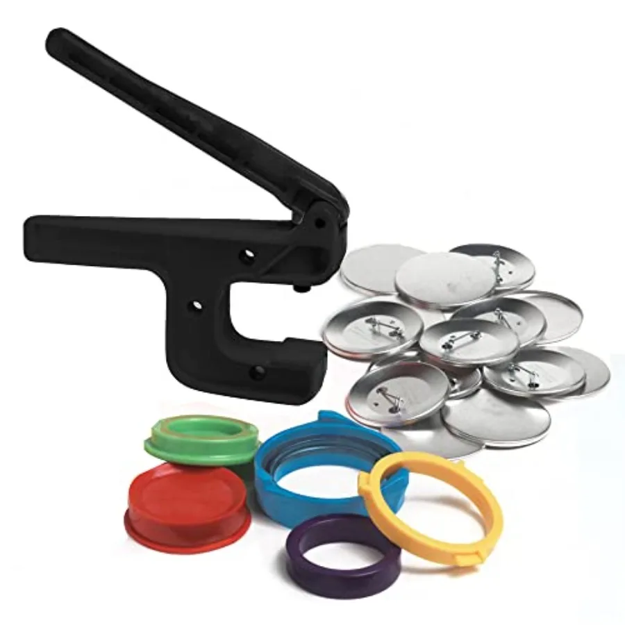 

Набор для изготовления значков 100M 2 1/4" Deluxe Kit с дополнительным набором дизайнерских элементов, для создания собственных значков и бейджей своими руками