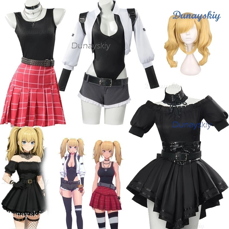 Disfraz Halloween mujer Grok Ani AI Girl أزياء تنكرية للعبة أزياء قوطية فستان أسود بدلة صديقة جزء الهالوين #2