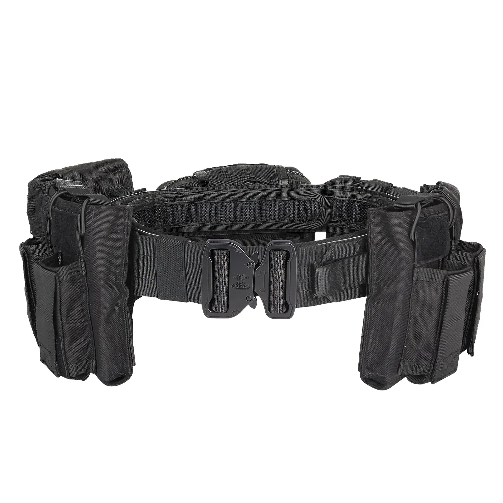 AQzxdc Tactical Combat Belt Set Versatile Five-Piece MOLLe Work Bag Tactical Utility Belt for Airsoft Paintball Shooting