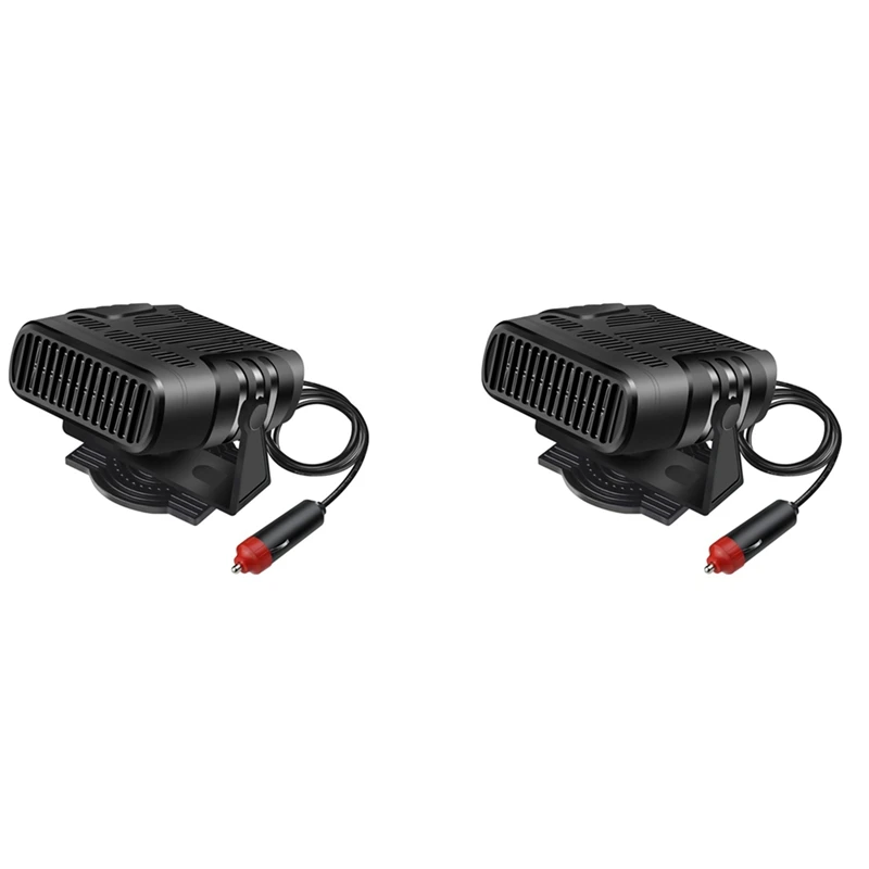 2X Car Heater Universal 12V Car Interior Heating Cooling Accessories Fan Heater Window Mist Remover Portable Car Heaters