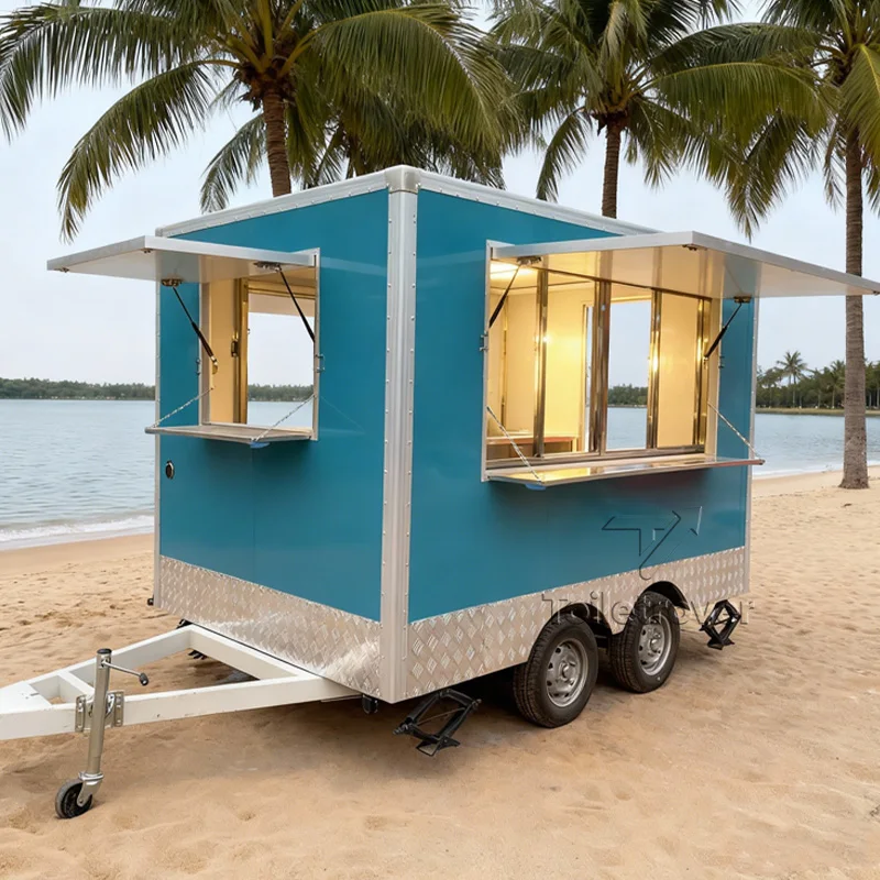 

Outdoor High Quality Food Truck Hotdog French Fries Tacos Hamburger Pizza Doner Kebab Food Truck Trailer for Sale