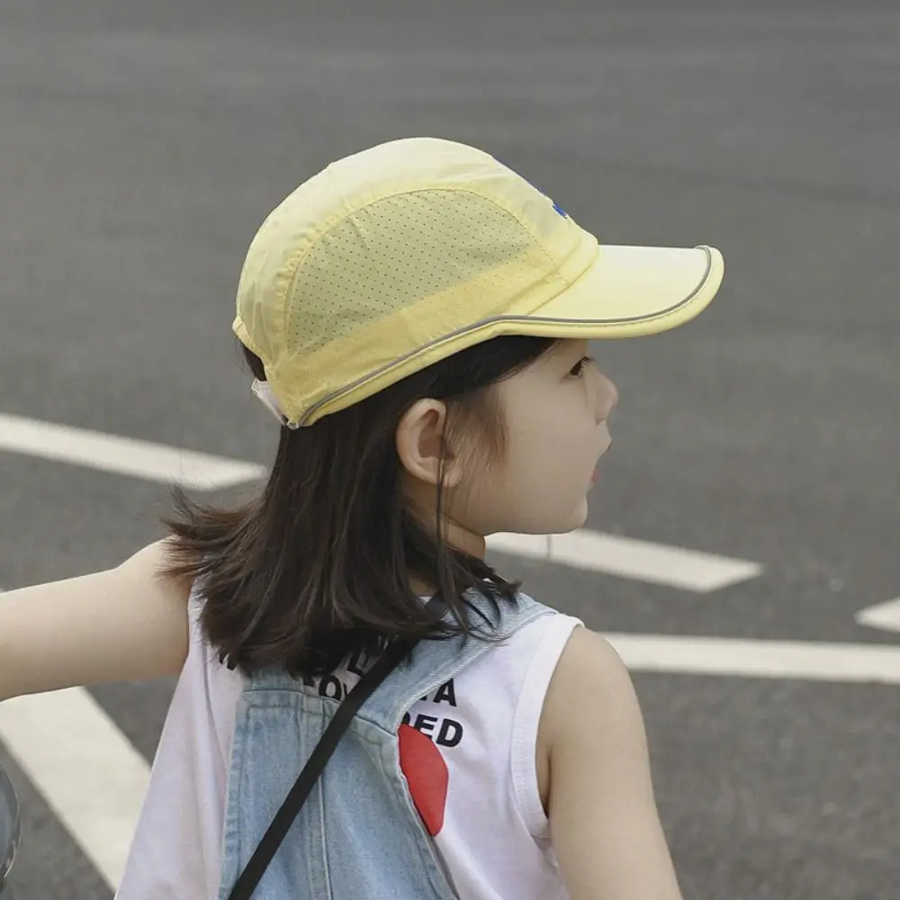

Korean Summer Baby Baseball Cap Breathable Letter Children Peaked Hat Quick Dry Visor Sun Protection Cap Outdoor