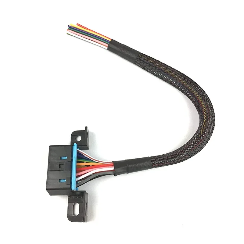 Universal OBD2 16pin Female Connector To Open Cord Car Extension Connect Cable Can DIY Wiring 16 Pin OBD Adapter Wire Harness