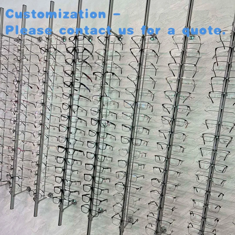 custom.Eyewear Store Wall Mounted Frame Glasses Display Rods Sunglasses Display Rack Aluminum Alloy Optical Eyeglasses Display S