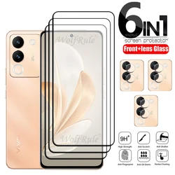 6-in-1 For Vivo V30 Lite Glass For Vivo V30 Lite Tempered Glass Full Cover Glue 9H Screen Protector For Vivo V30 Lite Lens Glass