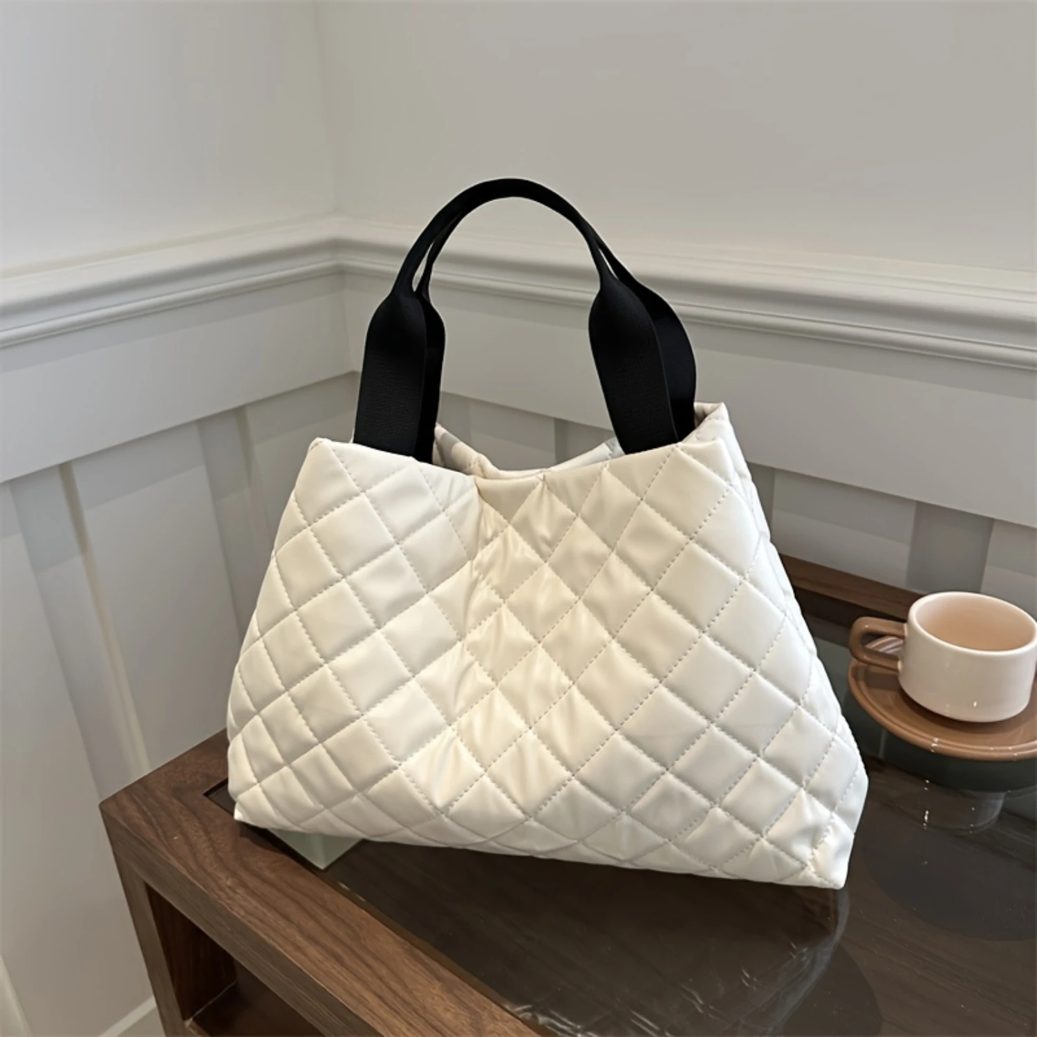 Luxury Quilted Satchel Bag for Women - Summer 2024 Casual Handbag - Vintage Style Commuter Bag