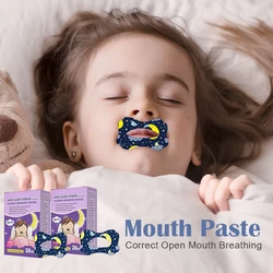 30 pz/scatola adesivi Anti-russamento correzione della bocca per il sonno notturno dei bambini labbro naso respirazione miglioramento Patch nastro ortesi