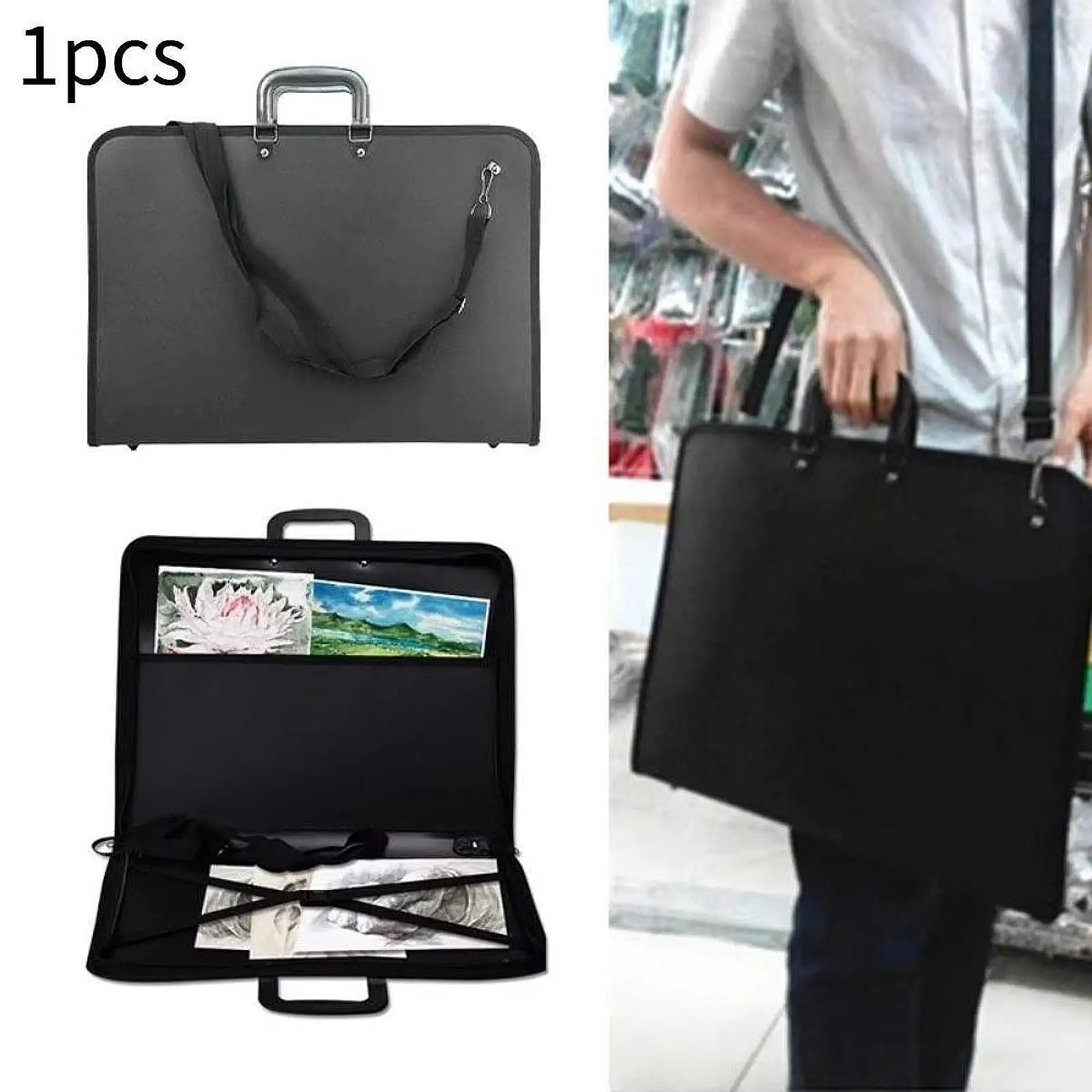 

Art Portfolio Bag Poster Board Bag for Outdoor Sketching Putting Art Work