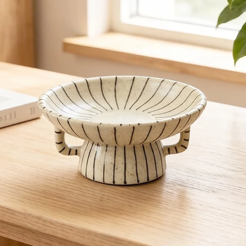 Wabi‑Sabi Trays Minimalist Hand‑Drawn Decoration Tray Geometric‑Line Table Put Utensils Ornament Trays Villa Home Accessories