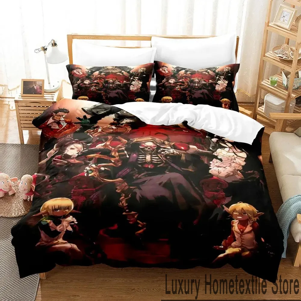 

3D Print Anime OVERLORD Bedding Set Duvet Cover Bed Set Quilt Cover Pillowcase Comforter king Queen Size Boys Adult Bedding Set