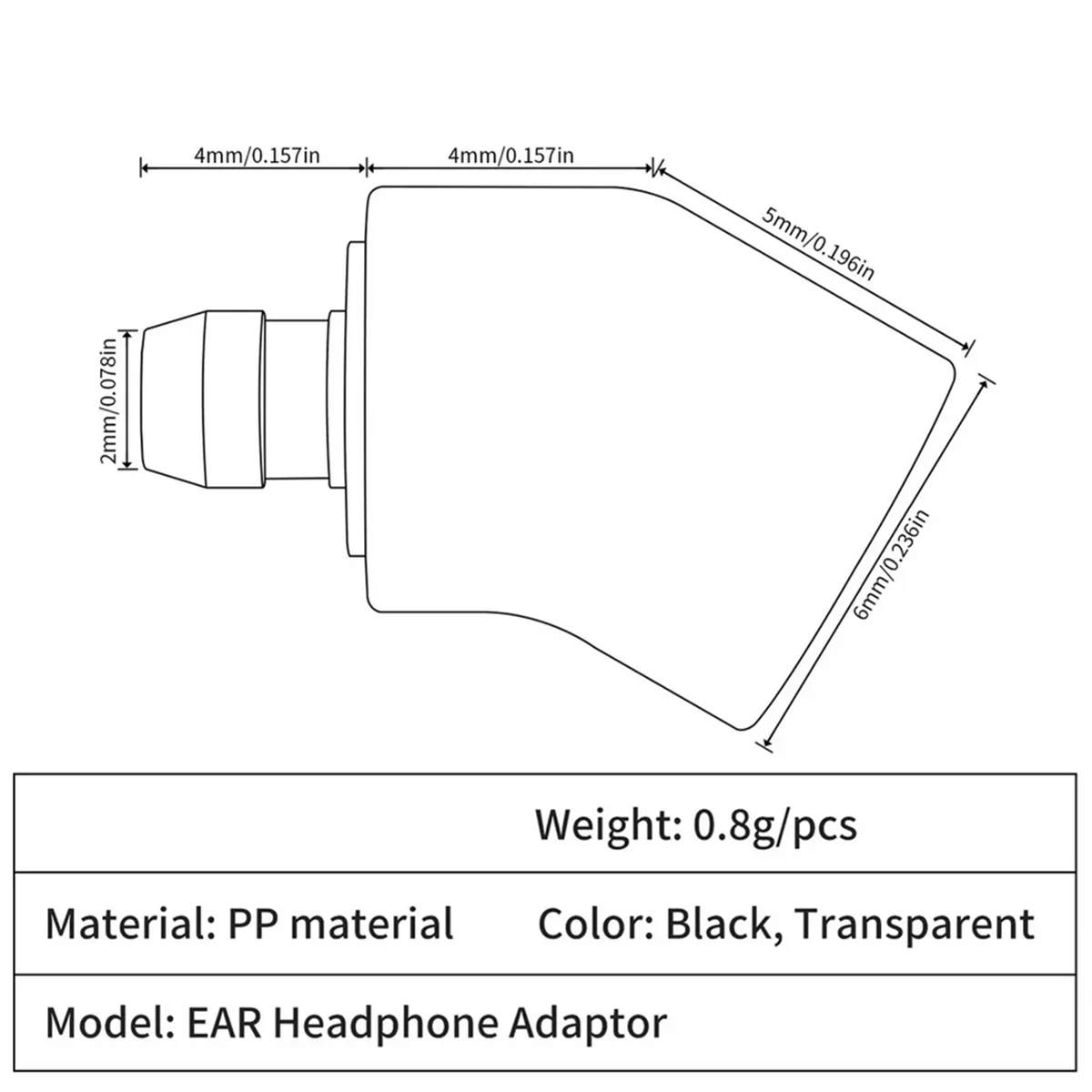 ABJU Orelha Mmcx Pentaconn Orelha para Mmcx Adaptador Orelha Mmcx para Pentaconn Mmcx para Pe Adaptador para Acoustune PE HS1650CU B