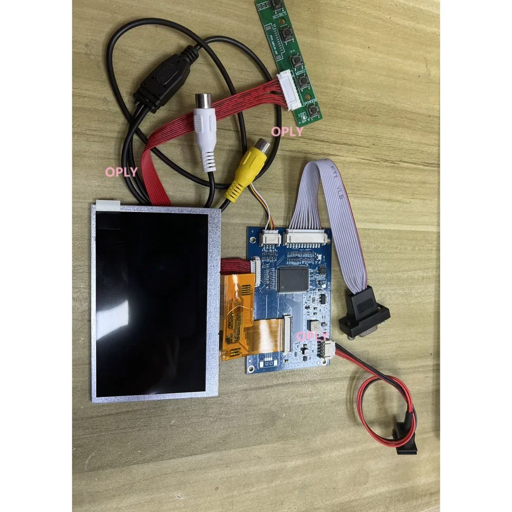 Kit de placa controladora LCD VGA 2AV com tela de painel de 4,3" EJ080NA-05A 480x272 4,3 polegadas