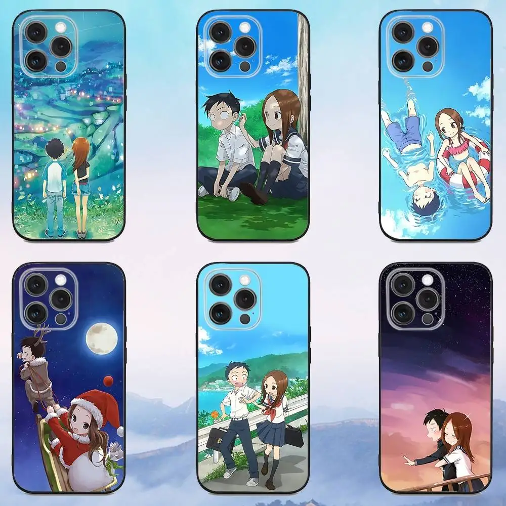 

K-KarakaiS Jozu Takagi San Phone Case For iPhone 17,16,15,14,13,12,Pro,Max,Plus,E,SE4,Air,Mini Black Soft Cover
