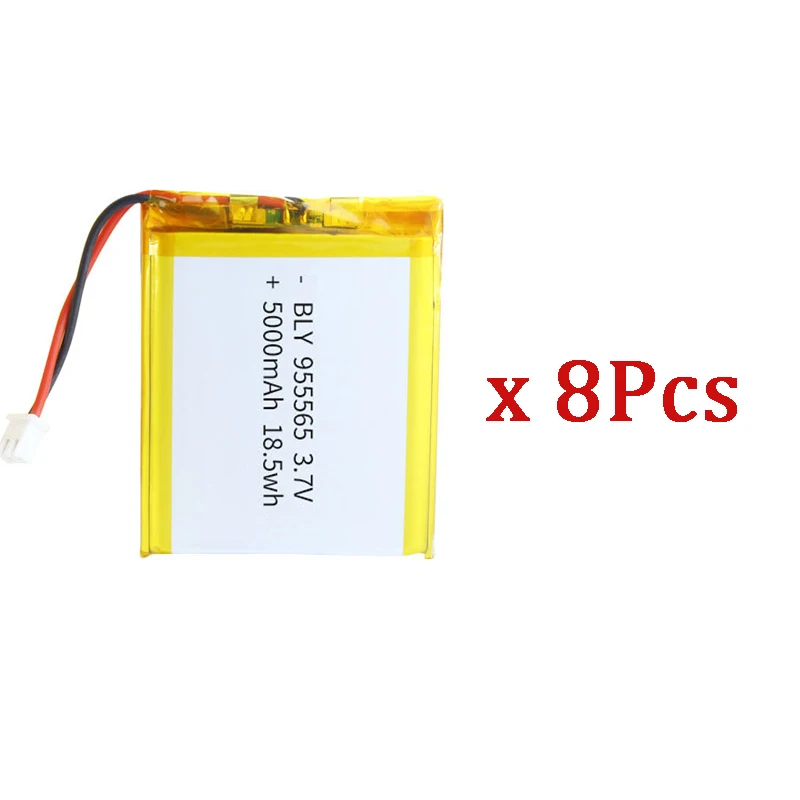 3,7 V 5000 mAh 955565 Polymer-Lithium-Batterie, Lithium-Ionen-Batterie für Power Bank GPS, 100 % echte Kapazität