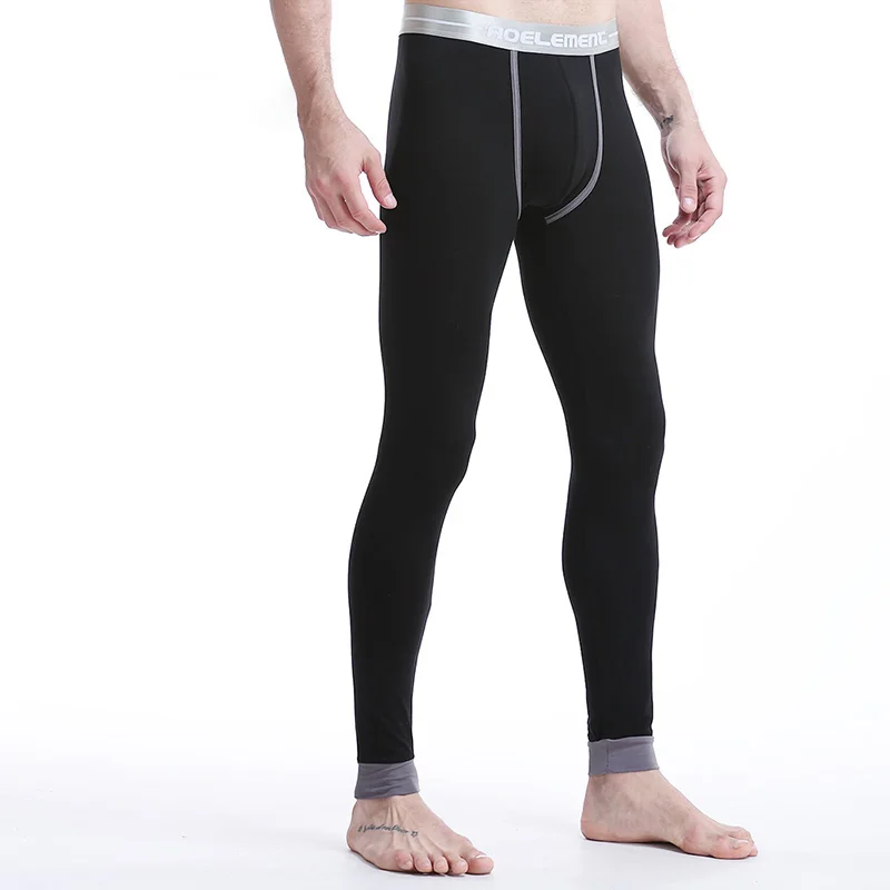 3-Pack Men's Slim Fit Thin Cotton Thermal Long Johns, Autumn Winter Base Layer Under Pants