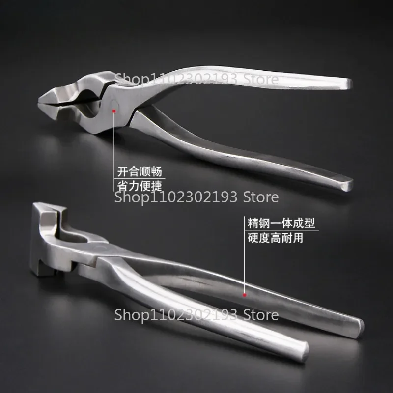 Leather Edge Adjustment Press Flatten Plier Stainless Steel Fixed Clamp for Handbag Leather Bag Making Pliers DIY Hand Tools