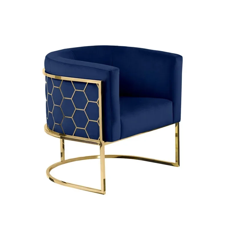 Light luxury stainless steel, simple modern bar chair, high stool for home use, high backrest chair